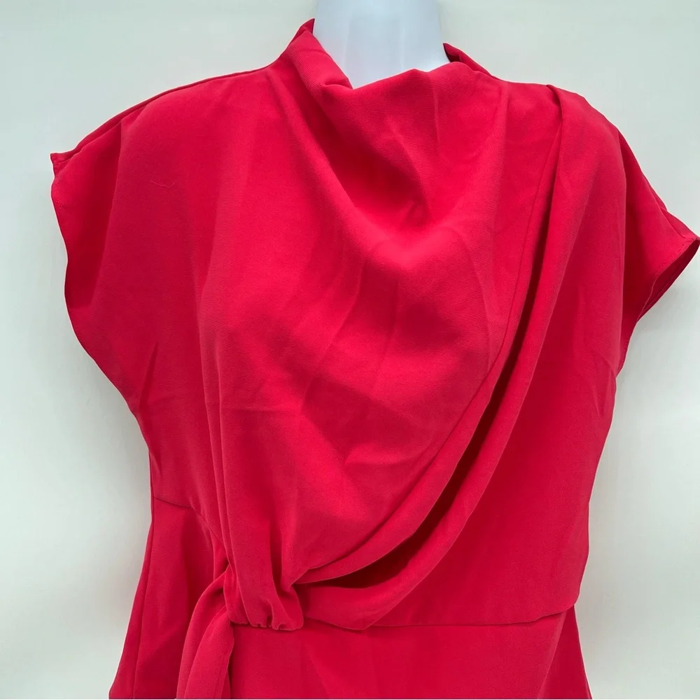 Zara Vibrant Hot Pink Asymmetrical Dress-Size Dress L - Picture 2 of 9